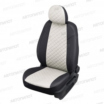 14 499 р. Чехлы сидений (5 мест, экокожа) Автопилот Ромб  Ford Galaxy  WGR (1995-2006) (белый). Увеличить фотографию 1