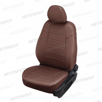 13 849 р. Копируемое: Чехлы сидений (экокожа) Автопилот  Chevrolet Cobalt (2011-2024), Ravon R4 (2016-2020) (темно-коричневый). Увеличить фотографию 1