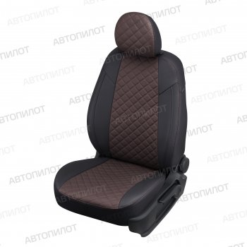 14 499 р. Чехлы сидений (5 мест, экокожа) Автопилот Ромб  Ford Galaxy  WGR (1995-2006) (черный/шоколад). Увеличить фотографию 1