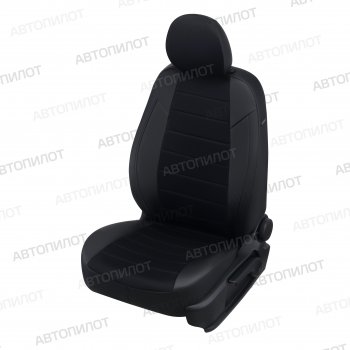 5 699 р. Чехлы сидений (3 места, экокожа/алькантара) Автопилот  Ford Transit  3 (2006-2014) (черный). Увеличить фотографию 1