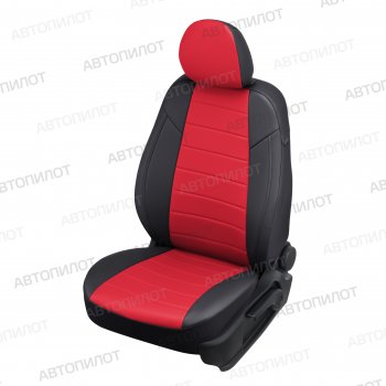 21 599 р. Чехлы сидений (9 мест, экокожа) Автопилот  Ford Transit  3 (2006-2014) (черный/красный). Увеличить фотографию 1