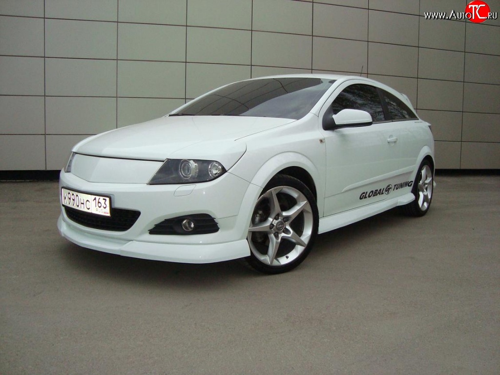 4 299 р. Глухая решётка радиатора Global Tuning  Opel Astra  H GTC (2004-2009) (Неокрашенная)