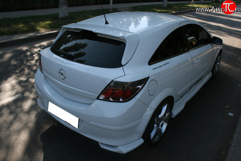 689 р. Комплект накладок задних фонарей Global Tuning  Opel Astra  H GTC (2004-2009) (Неокрашенные)