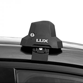 13 498 р. Багажник в сборе в обхват дверного проема LUX CITY  Audi A4  B9 (2016-2020) (черные дуги, длина 105 см). Увеличить фотографию 2
