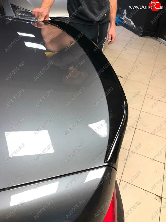 8 499 р. Лип спойлер М-Perfomance  BMW 3 серия  G20 (2018-2022) (цвет: черный глянец)