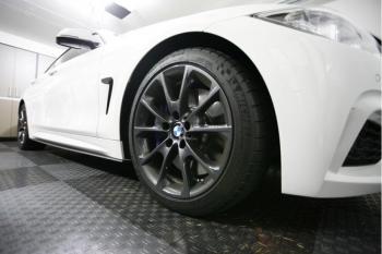 9 499 р. Пластиковые накладки под пороги М-Perfomance  BMW 4 серия  F32 (2013-2020) (цвет: черный матовый). Увеличить фотографию 3