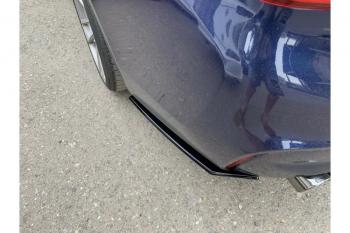 5 149 р. Накладки M-Perfomance под задний бампер (мини-лезвия) Inmax  BMW 5 серия  G30 (2016-2020) (цвет: черный глянец). Увеличить фотографию 1