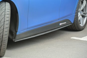 7 999 р. Накладки на пластиковые пороги M-Perfomance  BMW 3 серия  F30 (2012-2018) (черный матовый). Увеличить фотографию 2