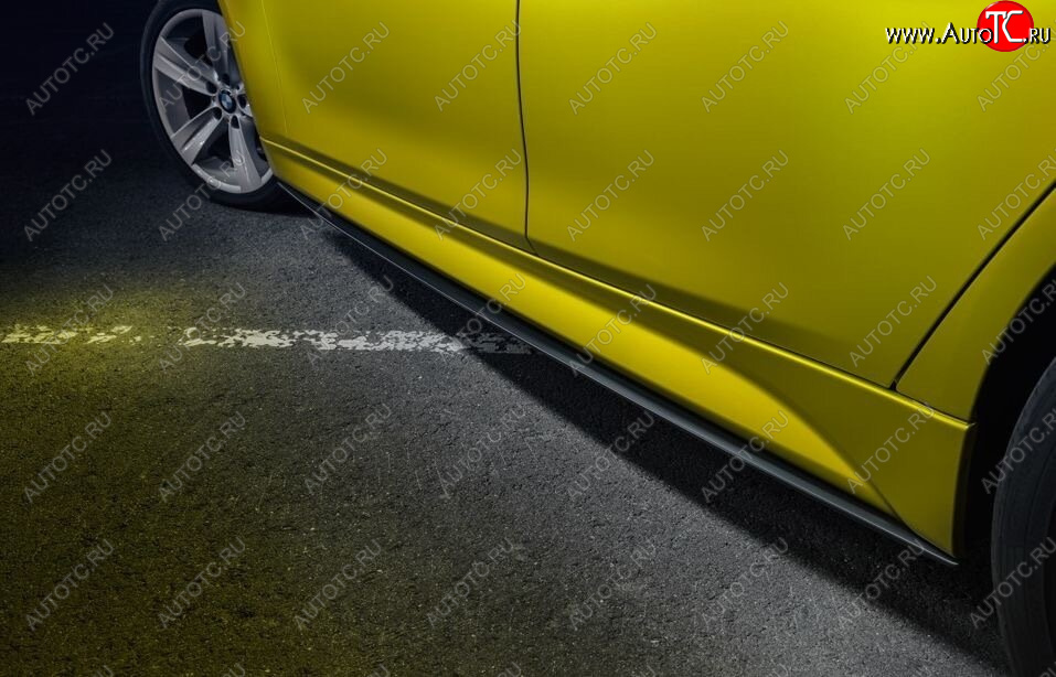 7 999 р. Накладки на пластиковые пороги M-Perfomance  BMW 3 серия  F30 (2012-2018) (черный матовый)