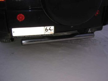 4 999 р. Защита заднего бампера d76 Slitkoff (с поступью)  Chery Tiggo T11 (2005-2013) (Цвет: серебристый). Увеличить фотографию 1