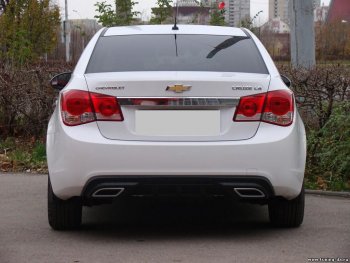 2 989 р. Диффузор заднего бампера Sport  Chevrolet Cruze  седан (2009-2012) (Глянец под окраску, Неокрашенный). Увеличить фотографию 1