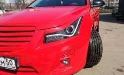 999 р. Реснички на фары Tuning-Sport v2  Chevrolet Cruze ( седан,  хэтчбек) (2009-2015) (Неокрашенные). Увеличить фотографию 1