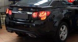 2 989 р. Диффузор заднего бампера Sport  Chevrolet Cruze  седан (2009-2012) (Глянец под окраску, Неокрашенный). Увеличить фотографию 7