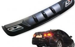3 299 р. Диффузор заднего бампера Sport  Chevrolet Cruze  седан (2009-2012) (Текстурный пластик (шагрень)). Увеличить фотографию 8