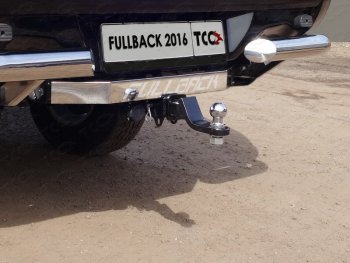 18 099 р. Фаркоп (тягово-сцепное устройство) TCC (надпись Fullback, авто без заднего бампера)  Fiat Fullback (2016-2018) (Оцинкованный, шар E). Увеличить фотографию 1