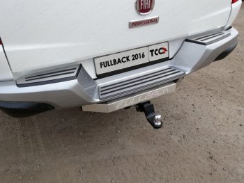 Фаркоп (тягово-сцепное устройство) TCC (надпись Fullback, с задним бампером) Fiat (Фиат) Fullback (Фулбэк) (2016-2018)  (Оцинкованный, шар E)