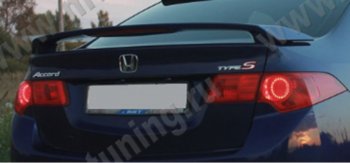 5 799 р. Спойлер на крышку багажника SPORT (без стоп-сигнала)  Honda Accord  8 седан CU (2008-2011) (Неокрашенный). Увеличить фотографию 1