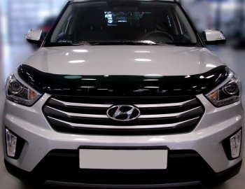 2 499 р. Дефлектор капота SIM  Hyundai Creta  GS (2015-2021). Увеличить фотографию 1