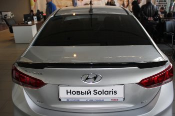 3 899 р. Спойлер на крышку багажника Автократ  Hyundai Solaris  2 (2017-2022) (Неокрашенный). Увеличить фотографию 1