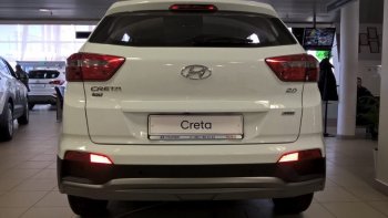 5 649 р. Накладка на задний бампер АвтоКрат  Hyundai Creta  GS (2015-2021) (Неокрашенная). Увеличить фотографию 1