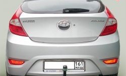 6 999 р. Фаркоп Лидер Плюс  Hyundai Solaris  1 седан (2010-2017) (Без электропакета). Увеличить фотографию 1