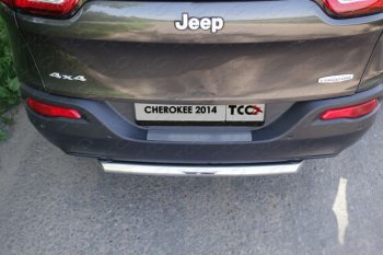16 549 р. Защита заднего бампера (короткая) ТСС (нержавейка d 60,3 мм)  Jeep Cherokee  KL (2014-2020). Увеличить фотографию 1