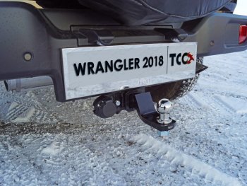 Фаркоп (тягово-сцепное устройство) TCC (2.0T) Jeep (Джип) Wrangler (Вранглер)  JL (2018-2024) JL  (Оцинкованный, шар E - оцинкованный)