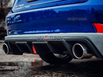 16 499 р. Диффузор заднего бампера MV tuning (со стоп сигналом и килями)  Lexus IS250  XE30 седан (2013-2016) (Неокрашенный). Увеличить фотографию 2
