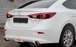7 199 р. Диффузор заднего бампера Sport v1  Mazda 3/Axela  BM (2013-2016) (Неокрашенная). Увеличить фотографию 1
