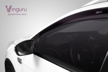 Дефлекторы окон Vinguru Mazda (Мазда) 3/Axela (ахелла)  BM (2013-2019) BM дорестайлинг седан, дорестайлинг, хэтчбэк, рестайлинг седан, рестайлинг, хэтчбэк
