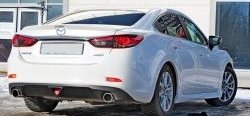 12 699 р. Диффузор заднего бампера Sport v1  Mazda 6  GJ (2015-2018) (Неокрашенная). Увеличить фотографию 1