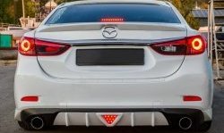 12 699 р. Диффузор заднего бампера Sport v2  Mazda 6  GJ (2012-2018) (Неокрашенный). Увеличить фотографию 1