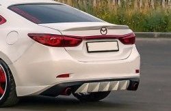10 899 р. Диффузор заднего бампера Sport v4  Mazda 6  GJ (2015-2018) (Неокрашенная). Увеличить фотографию 1