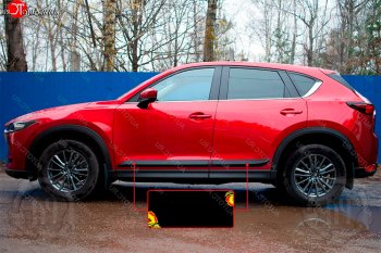 849 р. Задний левый молдинг на дверь Русская Артель  Mazda CX-5  KF (2016-2024) (Поверхность глянец, Неокрашенный). Увеличить фотографию 1
