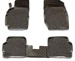 2 789 р. Комплект ковриков в салон Aileron 4 шт. (полиуретан, покрытие Soft)  Nissan Almera Classic  седан (2006-2013). Увеличить фотографию 1