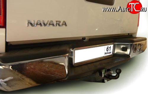 10 999 р. Фаркоп (Double Cab, со ступенькой) Лидер Плюс (до 2000 кг)  Nissan Navara  2 D40 (2004-2010) (Без электропакета)