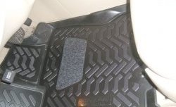 1 599 р. Комплект ковриков в салон Aileron 4 шт. (полиуретан, 3D с подпятником)  Nissan Pathfinder  R52 (2012-2017). Увеличить фотографию 1
