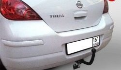 6 999 р. Фаркоп (хетчбек) Лидер Плюс  Nissan Tiida  1 хэтчбек (2010-2014) (Без электропакета). Увеличить фотографию 1