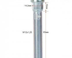219 р. Забивная шпилька 65 мм ступицы Вектор M12 1.25 65  . Увеличить фотографию 1
