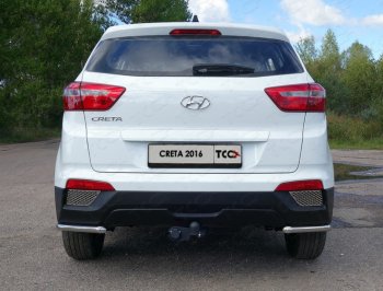 11 999 р. Защита заднего бампера (уголки, d42,4 мм) TCC  Hyundai Creta  GS (2015-2021). Увеличить фотографию 1