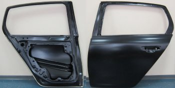 16 749 р. Левая дверь задняя BodyParts  Volkswagen Golf  6 (2008-2014) (Неокрашенная). Увеличить фотографию 1