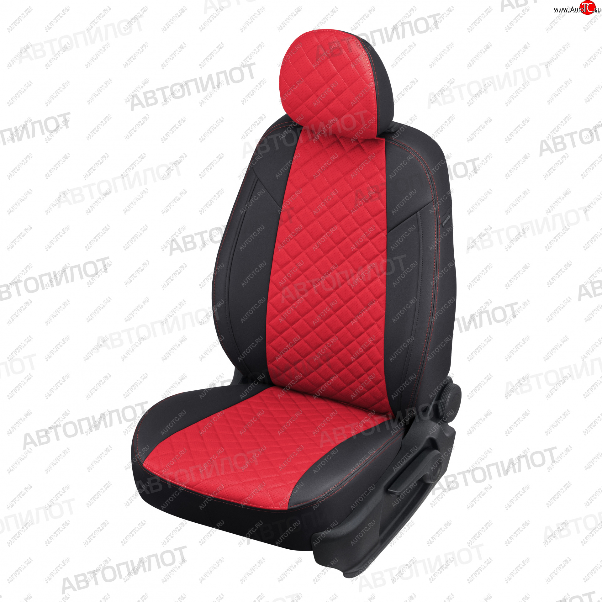 13 999 р.  Чехлы сидений (экокожа) Автопилот Ромб  Daewoo Matiz ( M100,  M150,  M200,  M250,  M300) (1998-2016) (черный/красный)