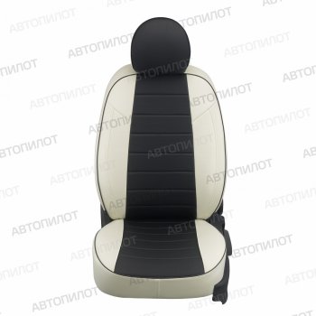 13 449 р. Чехлы сидений (5 мест, экокожа) Автопилот  Ford Galaxy  WGR (1995-2006) (белый/черный). Увеличить фотографию 1