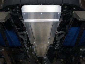 9 399 р. Защита картера двигателя (V-3.0TDI, алюминий) TCC  Volkswagen Touareg  CR (2018-2024). Увеличить фотографию 1