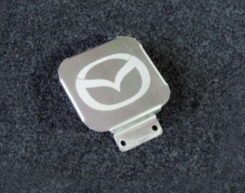 Заглушка на фаркоп с логотипом Mazda (на фаркопы TCC, нержавеющая сталь) TCC Mazda CX-5 KE дорестайлинг (2011-2014)