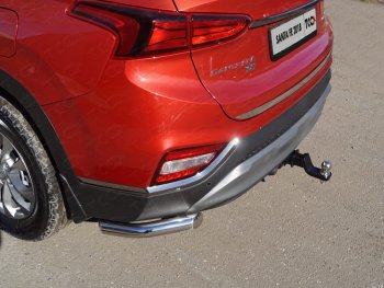 14 999 р. Защита заднего бампера (уголки, d60,3 мм) TCC  Hyundai Santa Fe  4 TM (2018-2021). Увеличить фотографию 1