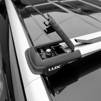 11 399 р. Багажник в сборе LUX Хантер  Renault Duster  HM (2020-2024) (аэро-трэвэл (86-96 см и 92-102), серый). Увеличить фотографию 7