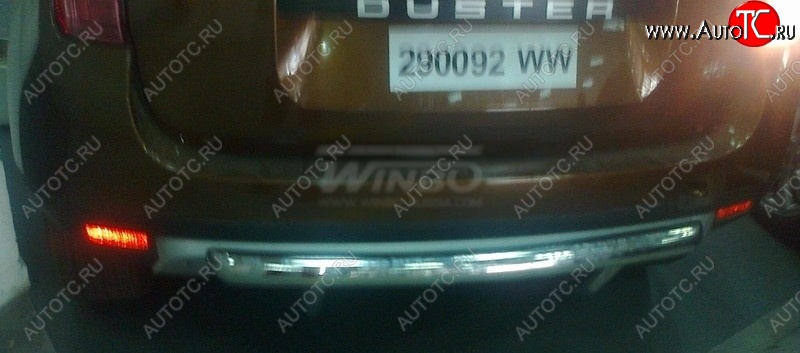 9 999 р. Защита заднего бампера WINBO (Ø63 мм, нержавейка)  Renault Duster  HS (2010-2015) (Комплектация 4х4)