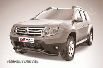 Защита переднего бампер Slitkoff Renault Duster HS дорестайлинг (2010-2015)