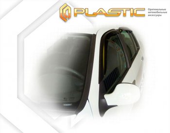 1 989 р. Ветровики дверей CA-Plastic  Renault Symbol  седан (2006-2008) (Classic полупрозрачный, Без хром. молдинга). Увеличить фотографию 1